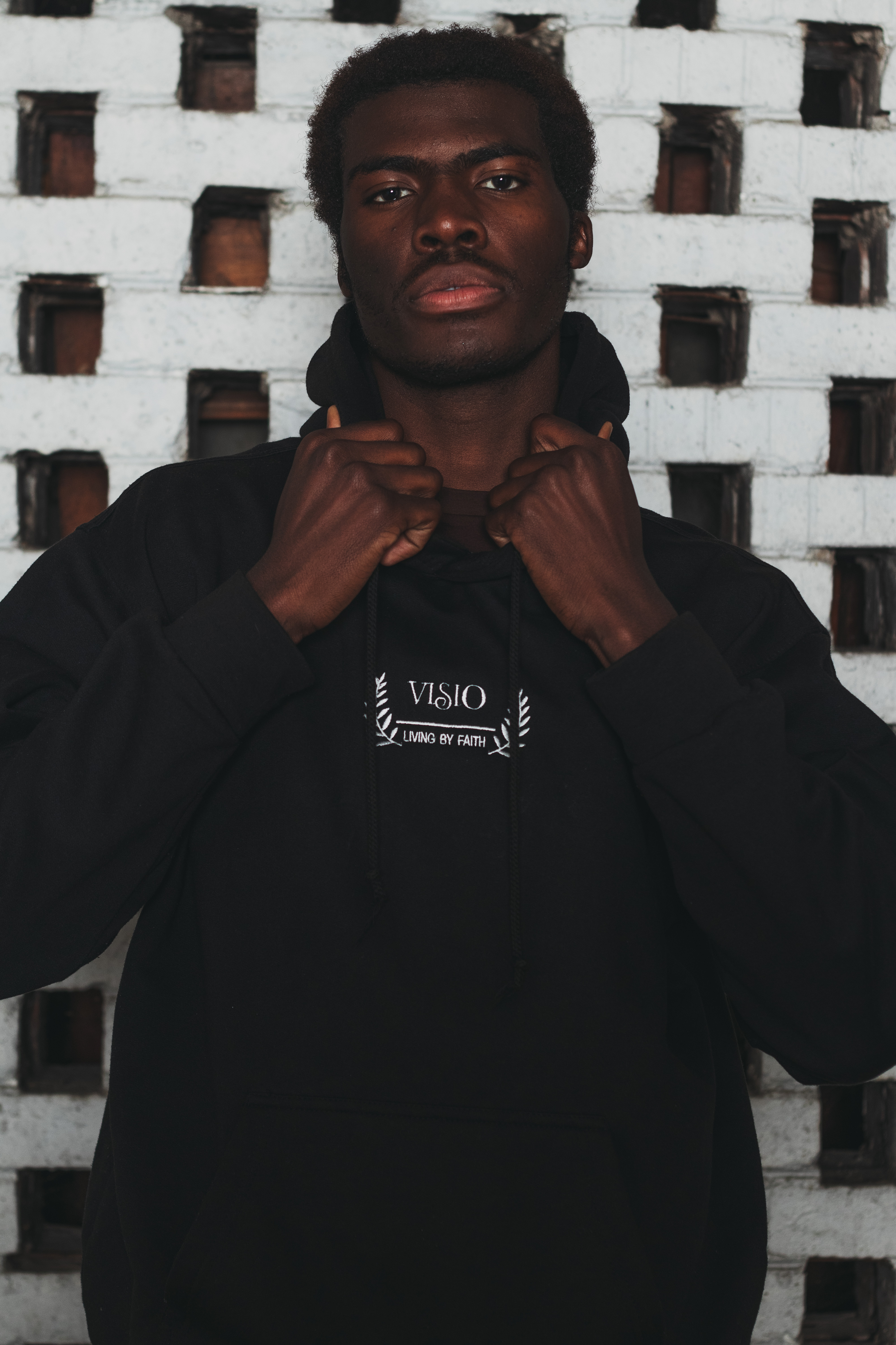 "Livin' By Faith" Hoodie Black