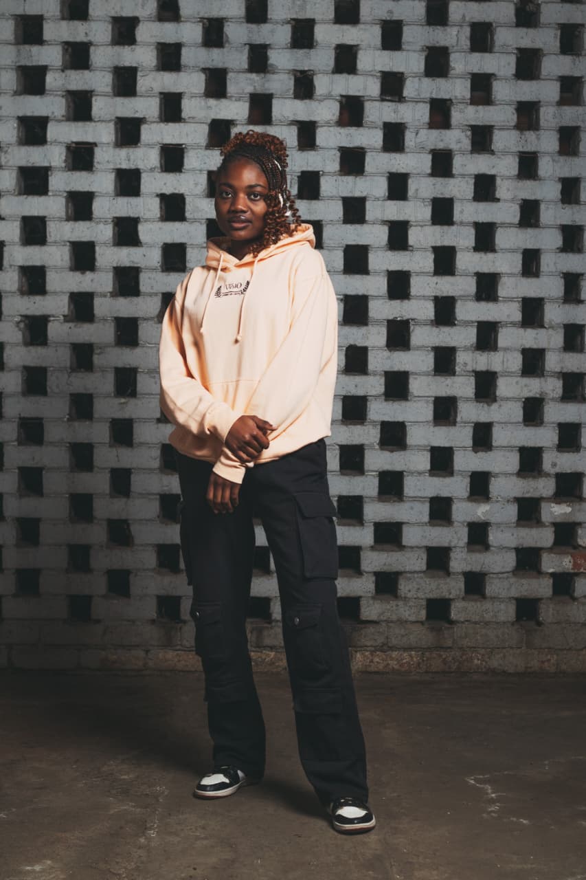 "Livin' By Faith" Hoodie Peach